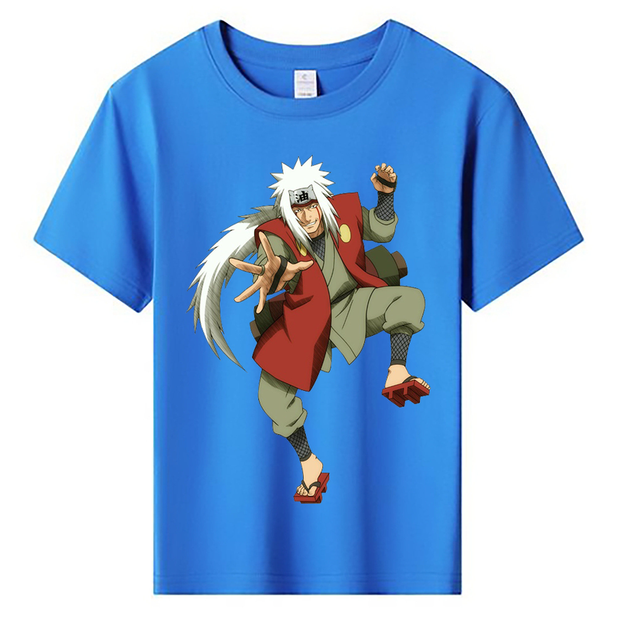 （画像用） NARUTO -ナルト- 自来也（じらいや） Jiraiya 綿100％キッズTシャツ（フロントプリント）
